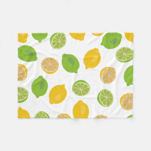 Couverture Polaire Motif citron et citron vert (Devant (Horizontal))