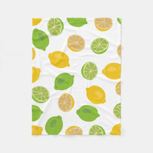Couverture Polaire Motif citron et citron vert (Devant)