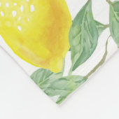 Couverture Polaire Motif Citron Monogramme Vert (Coin)