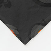 Couverture Polaire Motif Citrouille de lanterne d'Halloween effrayant (Coin)
