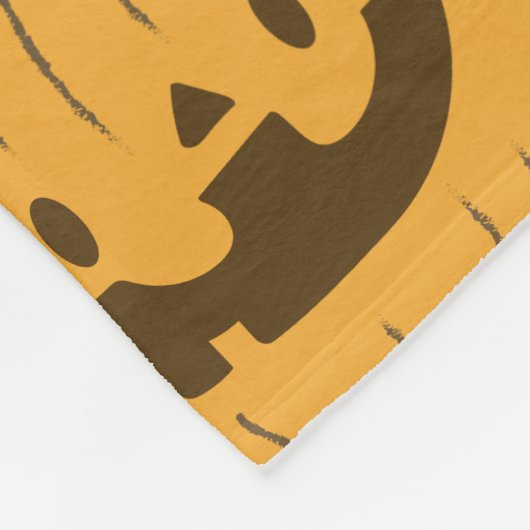 Couverture Polaire Motif citrouille empilé (Coin)