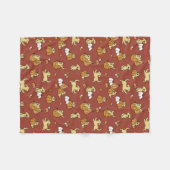 Couverture Polaire Motif Citrouille Golden Retriever (Devant (Horizontal))