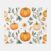 Couverture Polaire Motif Citrouille rustique (Devant (Horizontal))