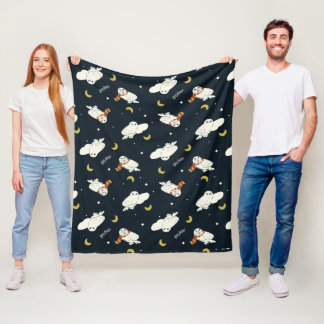 Couverture Polaire Motif Clair de Lune Hedwige