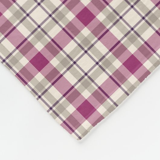 Couverture Polaire Motif clair violet et gris (Coin)