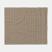 Couverture Polaire Motif classique Brown ivoire Pepita Houndstooth (Devant (Horizontal))