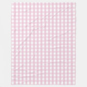 Couverture Polaire Motif Classique De En vichy Rose Et Blanc (Devant)