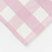 Couverture Polaire Motif Classique De En vichy Rose Et Blanc (Coin)