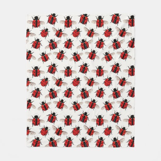Couverture Polaire Motif coccinelle (Devant)