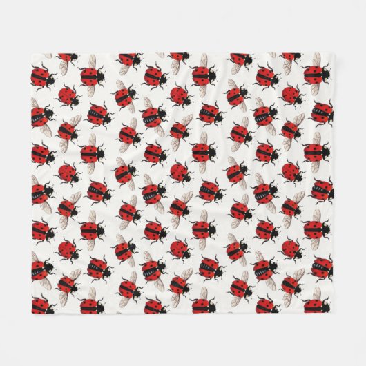Couverture Polaire Motif coccinelle (Devant (Horizontal))