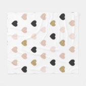 Couverture Polaire Motif Cœurs 31 (Devant (Horizontal))