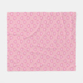Couverture Polaire Motif Coeurs roses (Devant (Horizontal))