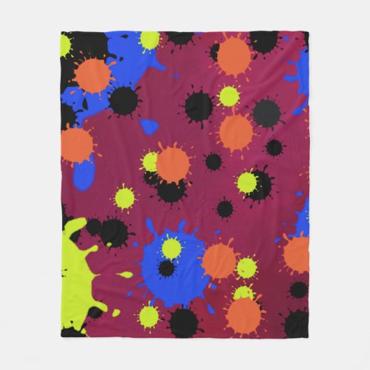 Couverture Polaire Motif Color Bomb (Devant)