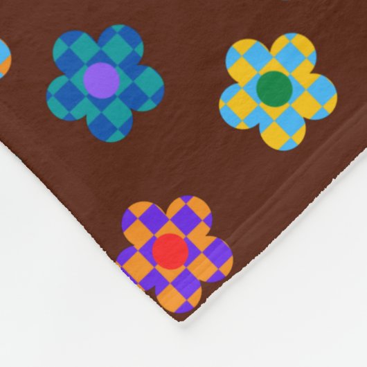 Couverture Polaire Motif coloré (Coin)