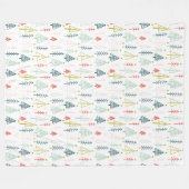 Couverture Polaire Motif coloré d'arbre de Noël (Devant (Horizontal))