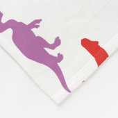 Couverture Polaire Motif coloré de dinosaure (lumière) (Coin)