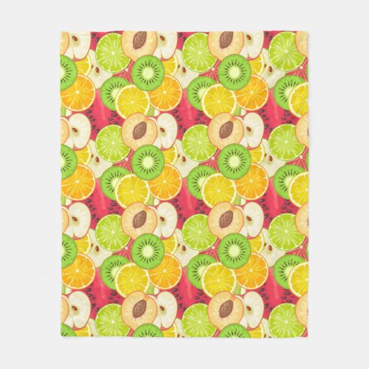 Couverture Polaire Motif coloré de fruit d'amusement (Devant)