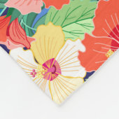 Couverture Polaire Motif coloré de ketmie (Coin)