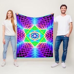 Couverture Polaire Motif Coloré et Vif