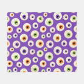 Couverture Polaire Motif coloré Halloween Eyeballs (Devant (Horizontal))