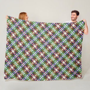 Couverture Polaire Motif coloré vif