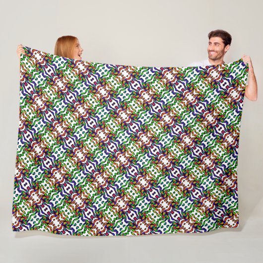 Couverture Polaire Motif coloré vif (En situation)