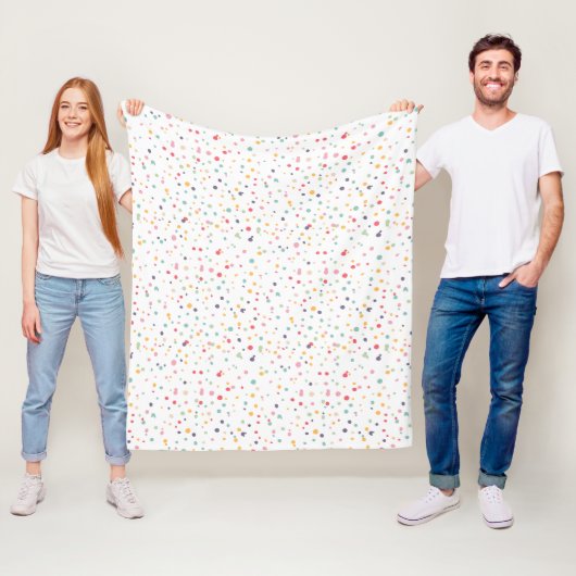 Couverture Polaire Motif Confetti coloré mignon (En situation)