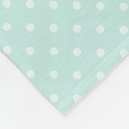 Couverture Polaire Motif Confortable Pois Mint Avec Monogramme Person (Coin)
