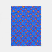 Couverture Polaire Motif COOL rouge bleu orange (Devant)