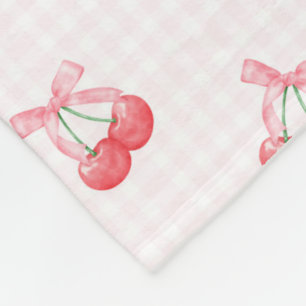 Couverture Polaire Motif Coquette Cherries Bow