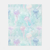 Couverture Polaire Motif côtier de méduses d'été (Devant)