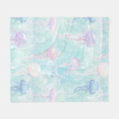 Couverture Polaire Motif côtier de méduses d'été (Devant (Horizontal))