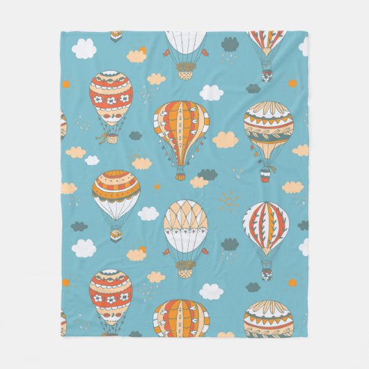 Couverture Polaire Motif couleur ballons (Devant)