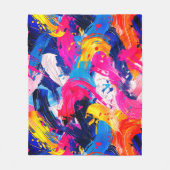 Couverture Polaire motif coups de pinceaux (Devant)