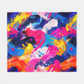 Couverture Polaire motif coups de pinceaux (Devant (Horizontal))