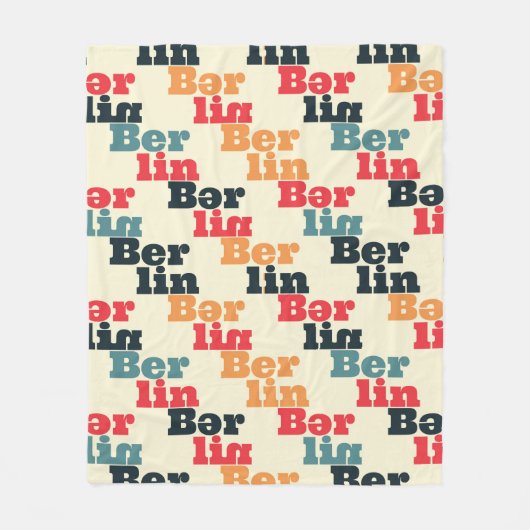 Couverture Polaire Motif créatif de Berlin. (Devant)