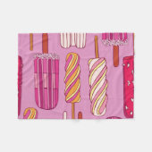 Couverture Polaire Motif crème glacée, illustration. (Devant (Horizontal))