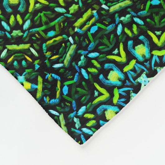 Couverture Polaire Motif Crochet et Macrame (Coin)