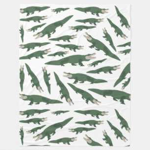 Couverture Polaire Motif crocodile de l'alligator mignon