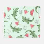 Couverture Polaire Motif crocodile sans joint avec tranches de pastèq (Devant (Horizontal))