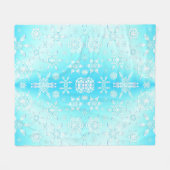 Couverture Polaire Motif Crystal Snowflakes (Devant (Horizontal))