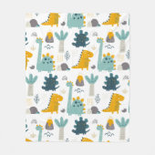 Couverture Polaire Motif Cute Dinosaur (Devant)