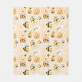 Couverture Polaire Motif d'abeille à miel pour enfants (Devant)