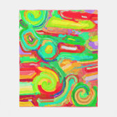 Couverture Polaire Motif d'abstraction coloré (Devant)
