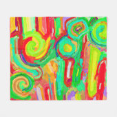 Couverture Polaire Motif d'abstraction coloré (Devant (Horizontal))