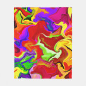 Couverture Polaire Motif d'abstractions colorées (Devant)