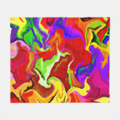 Couverture Polaire Motif d'abstractions colorées (Devant (Horizontal))