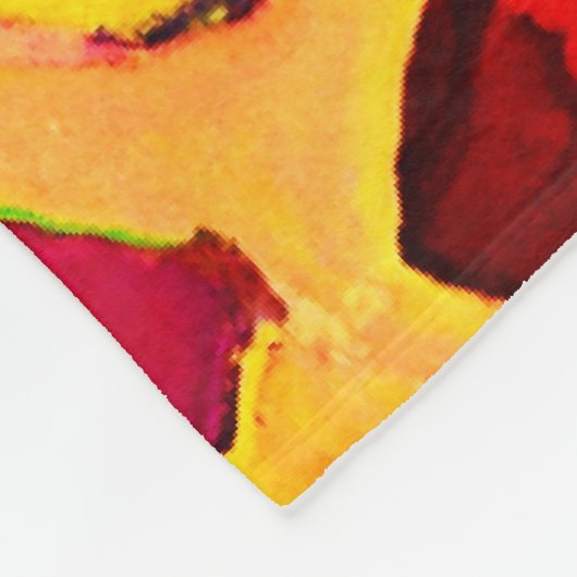 Couverture Polaire Motif d'abstractions colorées (Coin)