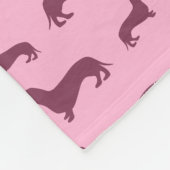 Couverture Polaire Motif dachshund rose pâle (Coin)
