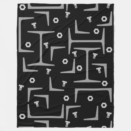 Couverture Polaire Motif d'acier structurel (Devant)